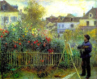 Monet Painting in his Garden at Argenteuil Pierre-Auguste Renoir